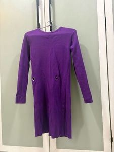 Purple Ruched Bodycon Dress