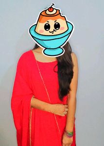 Elegant Red Kurta Set with Dupatta