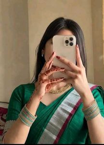 Emerald Green Cotton Checked Saree