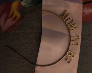 Baby Shower Sash Hairband Crown Badge Mom Dad Tobe