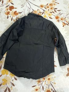 Black Cotton Shirt 3y-4y Boy