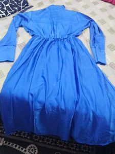 Chic Royal Blue Wrap Dress
