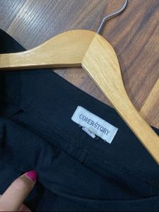 COVERSTORY Black Formal Wide Leg Pants