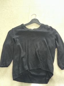 Chic Black Cropped Sweater Top
