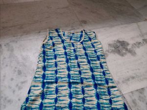 Blue &amp; White Tie-Dye Kurta