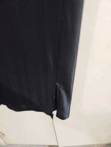 Pleated Black Maxi Skirt