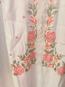 Beautifully Embroidered Light Blue Kurta
