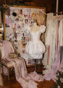 White Bridal Bridgeton inspired vintage gown
