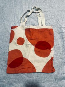 Korean Tote Bag with Red Circles