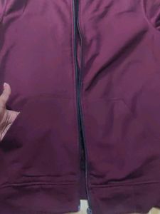 Burgundy Zip-Up woolen Hoodie🥼