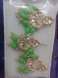 Mint Kundan Earrings