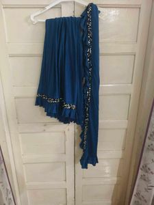 sparkly readymade saree set