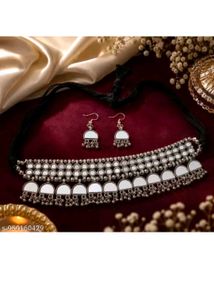 Stunning Mirror Work Necklace & Earring Set