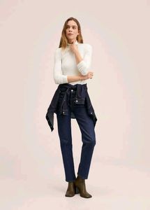Mango Dark Wash Denim Shirt