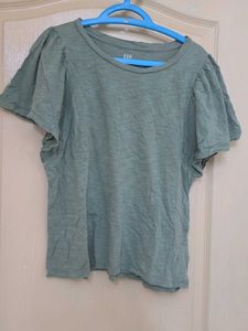 GAP Light Green Flutter Sleeve Top