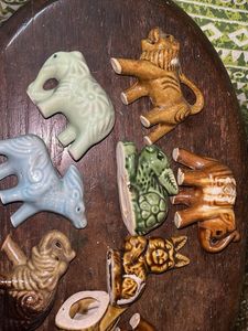 Vintage Ceramic Animal Figurines - Set of 9