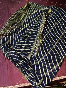 Elegant Navy Blue Saree