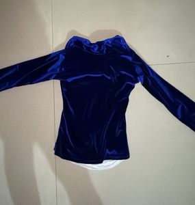 Elegant Blue Velvet Kurta Set