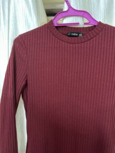 Ribbed Long Sleeve Maxi Dress