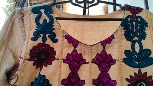 Beautifully Embroidered Kurta set with chudidar