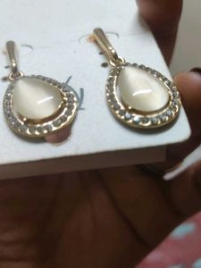 Elegant Teardrop Earrings with Crystal Accents