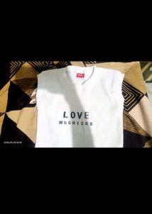 White LOVE Print Sleeveless Tank Top