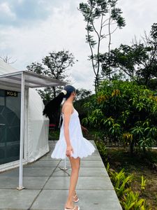 Chic White Embroidered Sundress