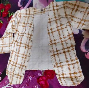 Classic Plaid Button-Up Blouse