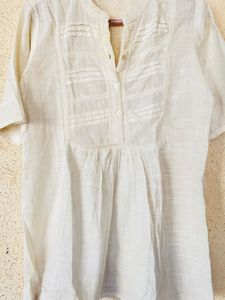 Elegant White Cotton Kurta