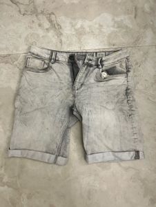 Grey Wash Denim Shorts