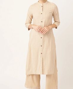 Elegant Striped Kurta with Palazzo Pants