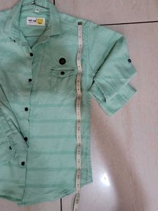 Light Green Striped Shirt