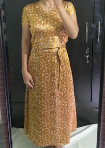 Chic Floral Print Midi Dress