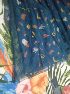 Cute Blue Tulle Skirt with Fun Prints