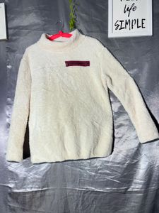 Cozy Cream Fleece Mock Neck Sweater