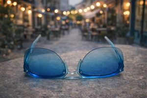 Stylish Blue Gradient Aviator Sunglasses