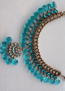 Bridal Turqoise Blue Jewellery Set