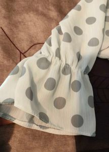 Chic Polka Dot Girl's Top