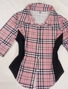 Pink Plaid Button-Down Shirt