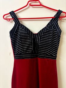 Chic Velvet &amp; Red Dress