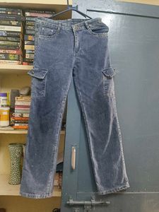 Blue Denim Cargo Jeans