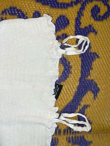 Smocked Off-White Cami Top
