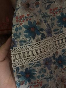 Beautiful Floral Print Kurta Set with Dupatta