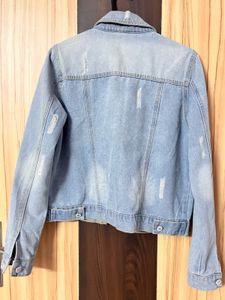 Distressed Light Wash Denim Jacket