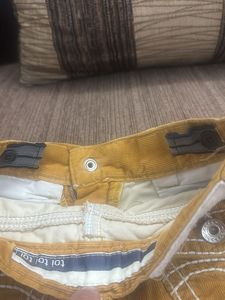 Stylish Corduroy Pants - Mustard Yellow