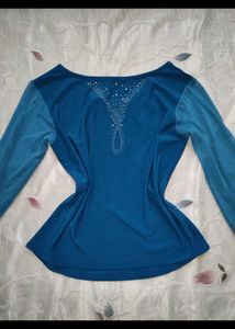 Sparkling Blue Tunic Top