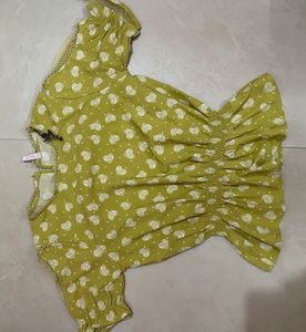 Olive Heart-Print Top