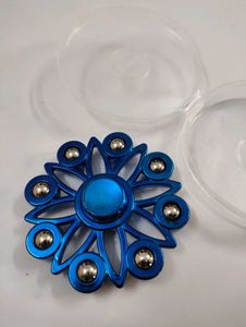 Blue Fidget Spinner with cover box - 9cm diameter