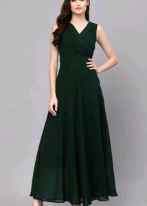 Women’s Green Sleeveless Maxi Dress