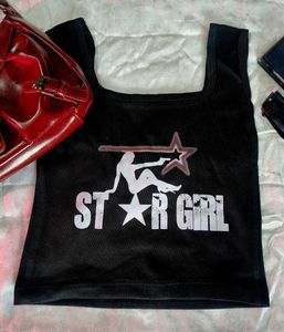 Trendy Black Star girl Tank Top💋